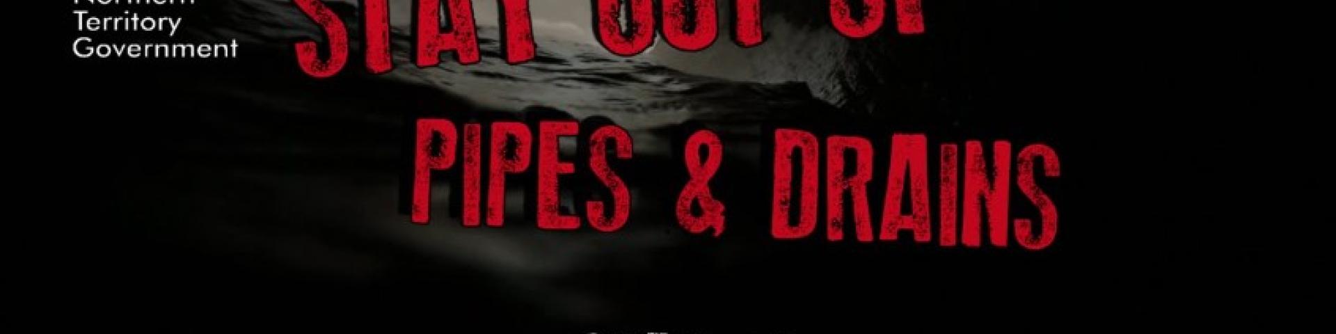 Stay out of pipes and drains web banner