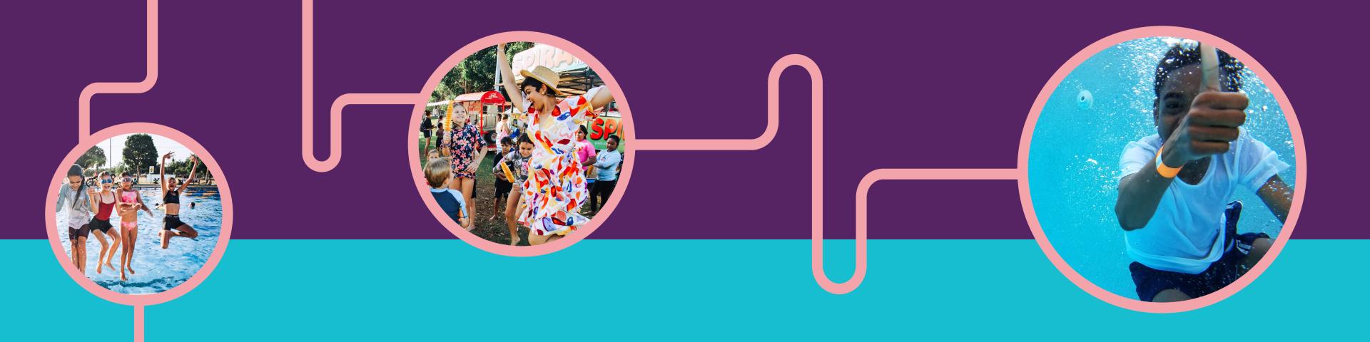 SWELL promotional banner with images and SWELL branding
