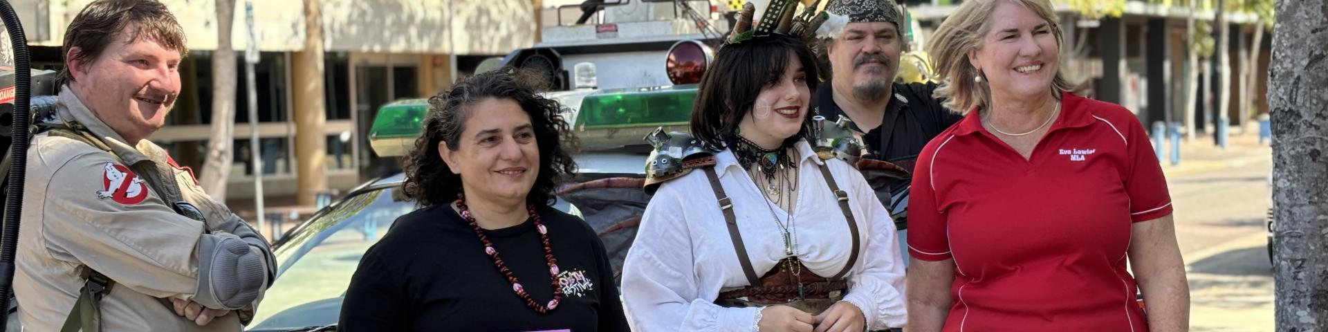 Palmerston Youth Festival 2024 Launch with Mayor, Chief Minister, Cosplay (Elorah) annd Ghostbusters