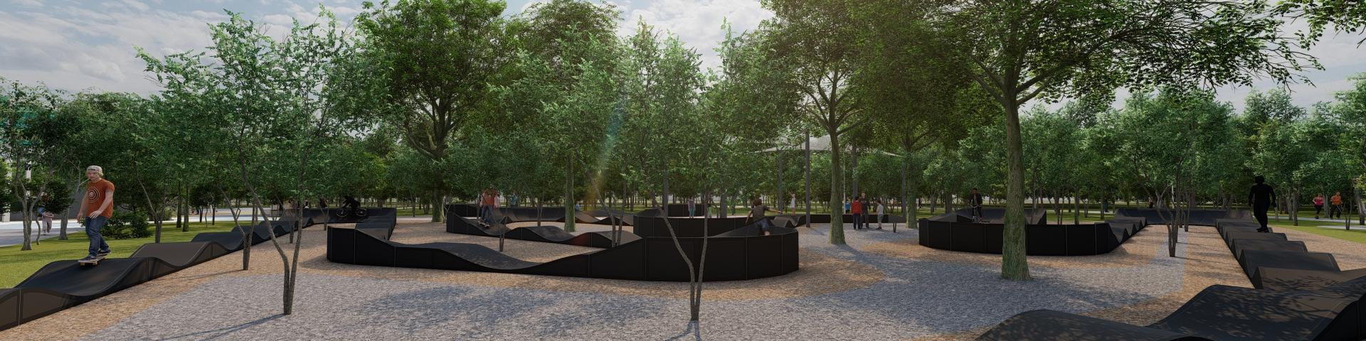 Zuccoli pump track architect render