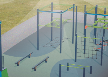 Hobart Park Ninja Obstacle Park Render
